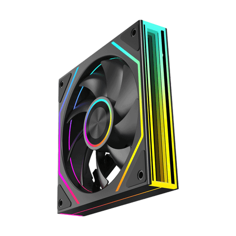 Quạt tản nhiệt PC Leopard Prism 4RS Ultra | Fan lẻ 120mm, ARGB, Gió ngược, Đen