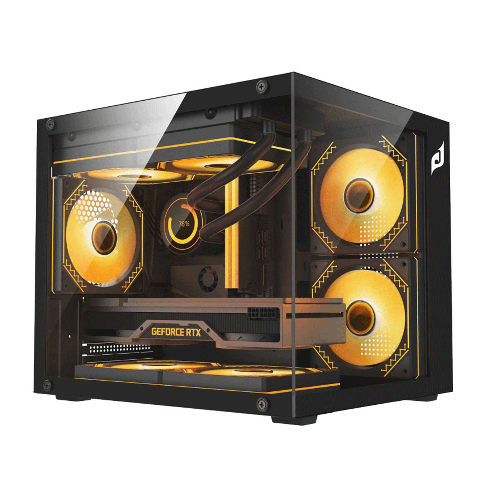 Thùng máy case E-Dra ECS 1305 | M-ATX, hồ cá, đen