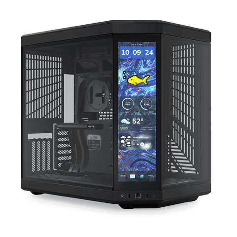 Thùng máy Hyte Y70 Touch Infinite - Đen | Kèm sẵn Cable Riser PCIe 4.0 (CS-HYTE-Y70TTI-BB)