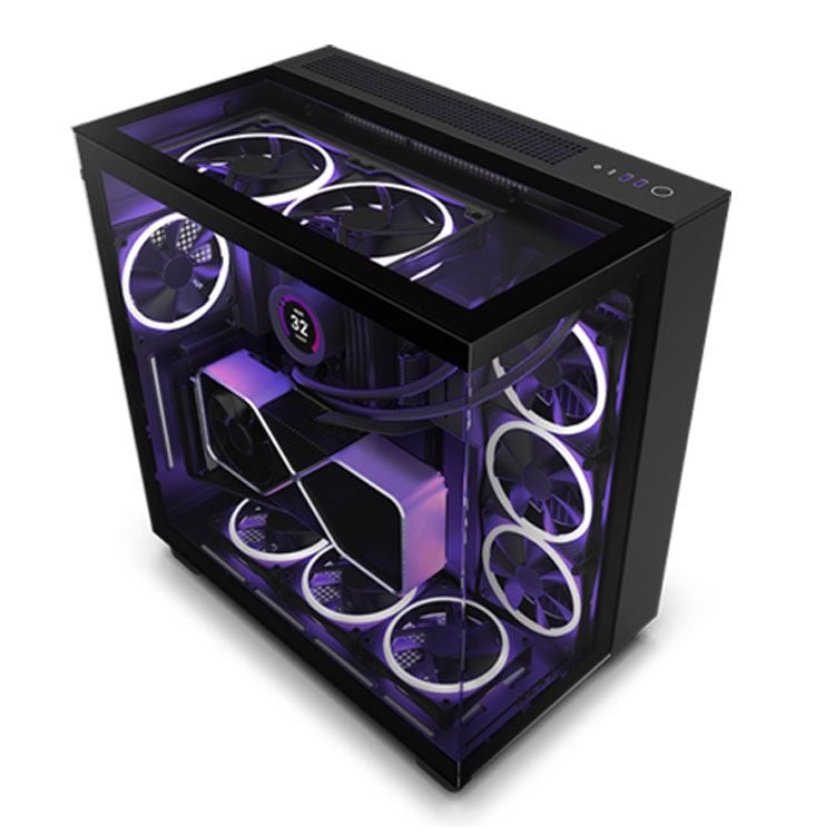 Thùng máy Case NZXT H9 Elite (Black/ White) | Mid Tower, kèm sẵn 4 fan