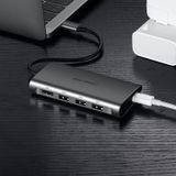  Bộ chuyển đổi HUB Ugreen (50538) | USB-C sang HDMI, USB 3.0, SD, TF, Lan Gigabit 