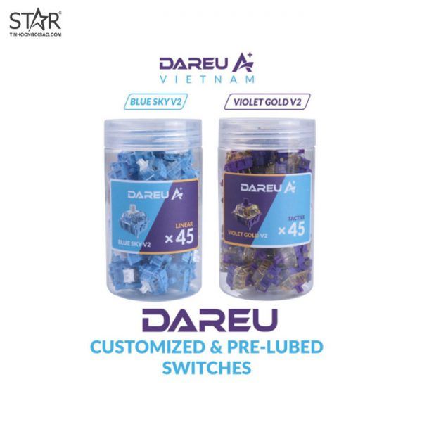 Bộ Switch Bàn Phím Cơ Dare-U Blue Sky V2 (45 switch)