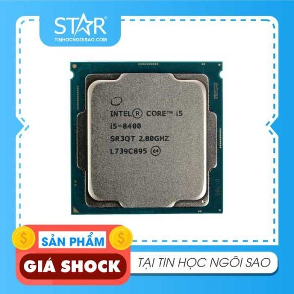 CPU Intel Core i5 8400 (4.00GHz, 9M, 6 Cores 6 Threads) TRAY chưa gồm Fan