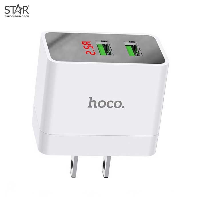 Bộ Cốc Sạc Nhanh USB 5.0A Hoco DC28 (Màn hình LED)