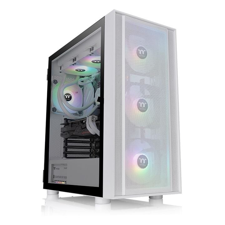 Thùng máy Case Thermaltake H570 TG ARGB Snow Mid Tower Chassis | Trắng, sẵn 3 fan ARGB (CA-1T9-00M6WN-01)