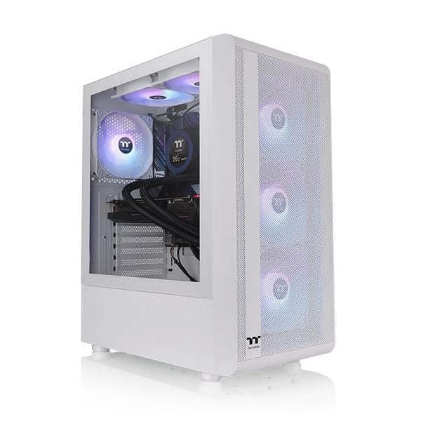  Thùng máy Thermaltake S200 TG ARGB Snow Mid Tower Chassis | Trắng, sẵn 4 fan ARGB (CA-1X2-00M6WN-00) 