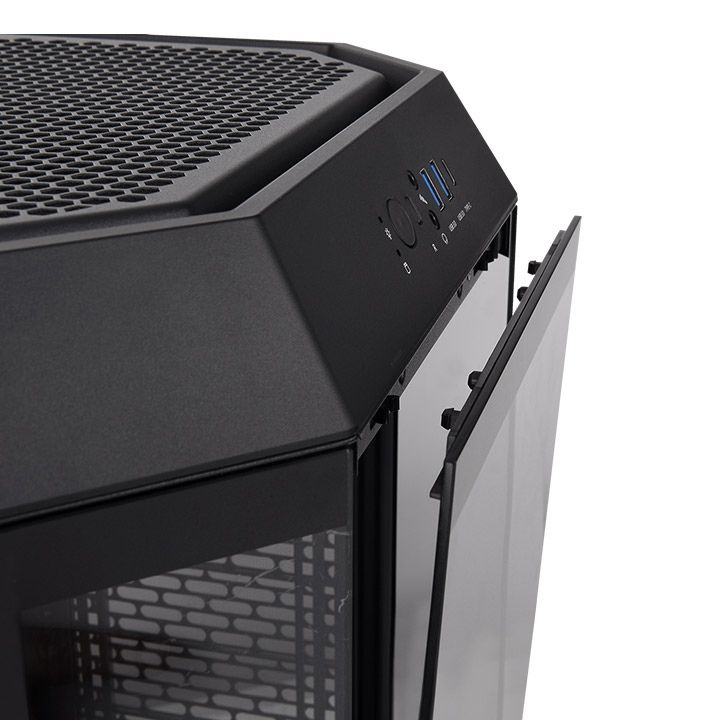 Thùng máy Case Thermaltake The Tower 300 Micro Tower Chassis | Đen, sẵn 2 fan ARGB 14cm (CA-1Y4-00S1WN-00)