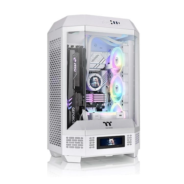 Thùng máy Case Thermaltake The Tower 300 Snow Micro Tower Chassis | Trắng, sẵn 2 fan ARGB 14cm (CA-1Y4-00S6WN-00)