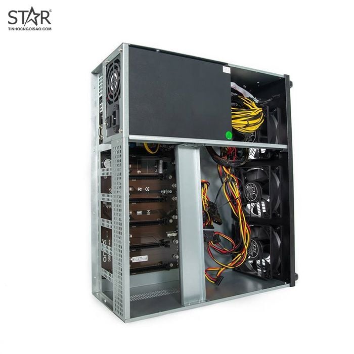 Case Bitcoin 4U 4W5 (3 Fan – Lắp 6 VGA)