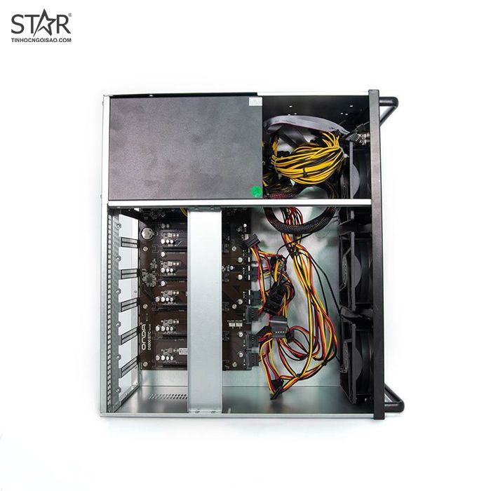 Case Bitcoin 4U 4W5 (3 Fan – Lắp 6 VGA)