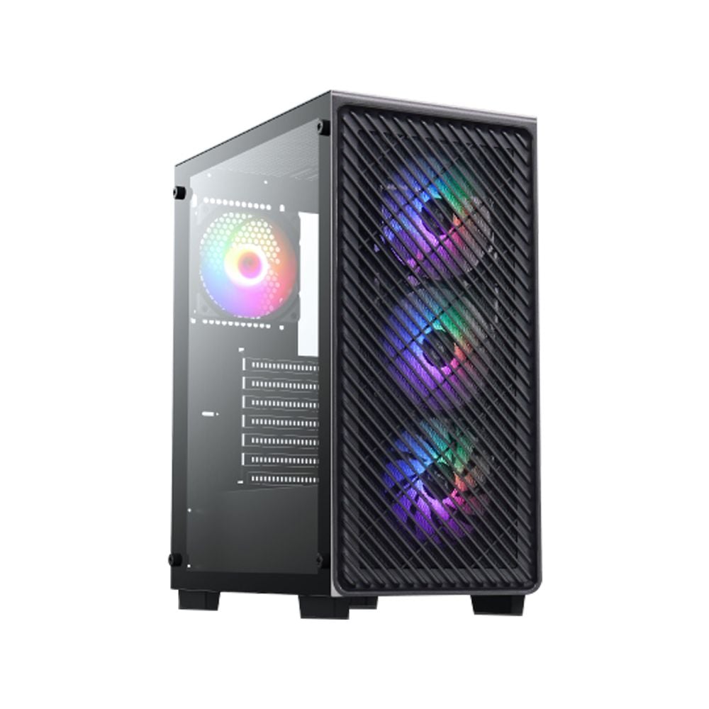 Thùng máy VSP KA-29 Black + 4 Fan Led