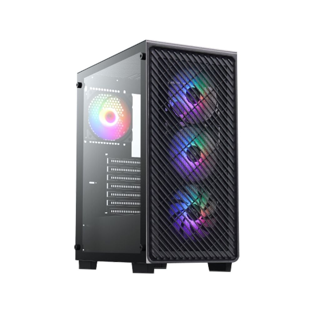 Thùng máy Case VSP KA-29 Black + 4 Fan Led