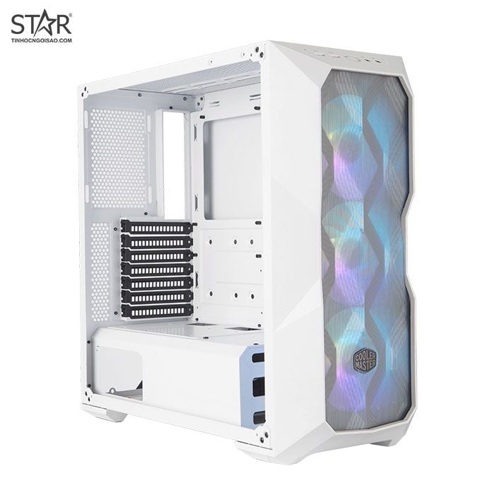 Thùng máy Case Cooler Master MasterBox Mesh TD500 ARGB White Mid Tower (Tặng 3 Fan ARGB)