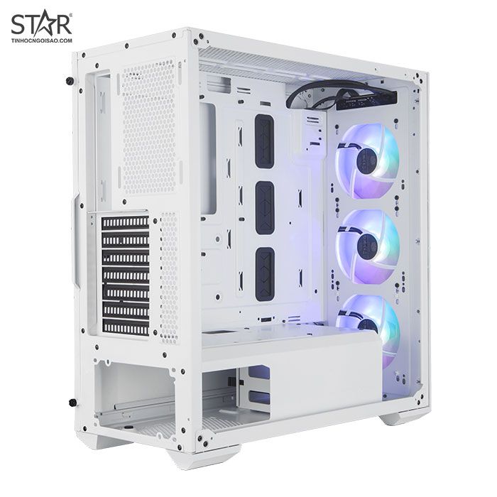 Thùng máy Case Cooler Master MasterBox Mesh TD500 ARGB White Mid Tower (Tặng 3 Fan ARGB)