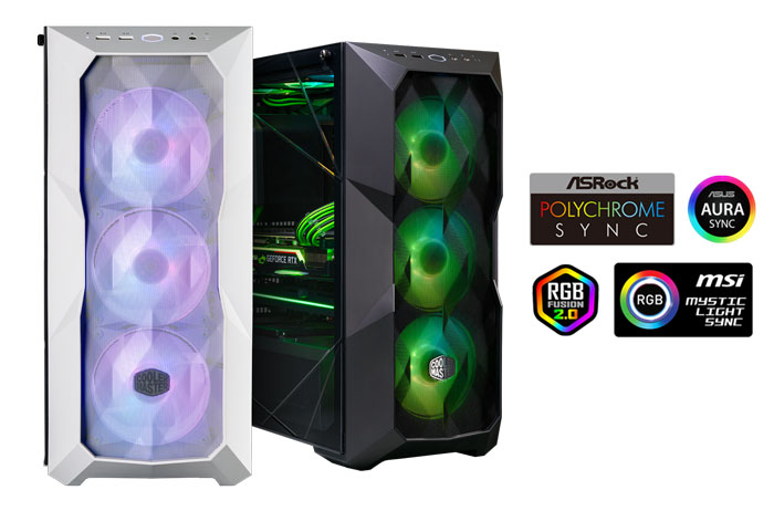 Case Cooler Master MasterBox TD500 Mesh White Mid Tower