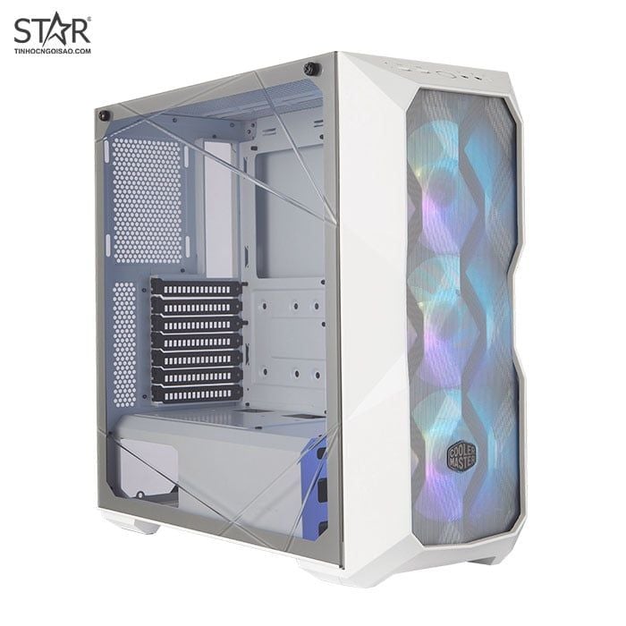 Thùng máy Case Cooler Master MasterBox Mesh TD500 ARGB White Mid Tower (Tặng 3 Fan ARGB)