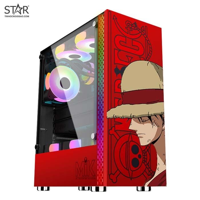 Thùng máy MIK DT03 RED LUFFY (No Fan)