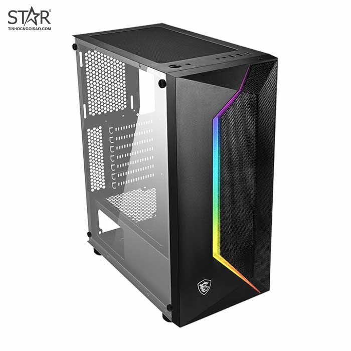 Thùng máy Case MSI MAG VAMPIRIC 100L | Đen, Mid Tower, Tặng 4 Fan RGB