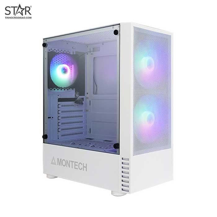 Thùng máy Case Montech X2 White (Trắng) (Tặng 3 Fan Rainbow)