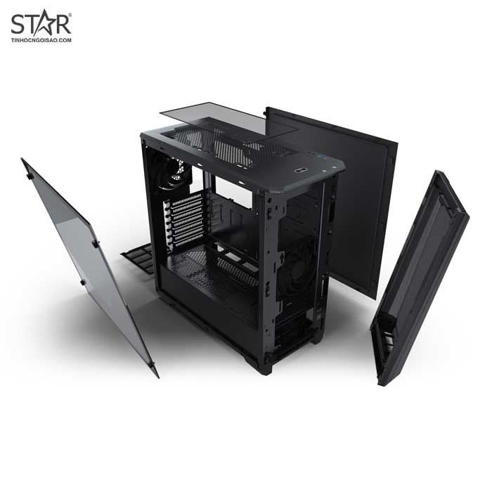 Thùng máy Case Phanteks Eclipse P400 Air Tempered Glass Black (2 Fan) – CSEPH-EC400ATG-BK01