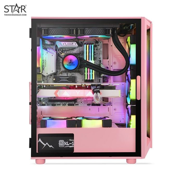 Thùng máy Case Segotep GANK5 Pink (No Fan)