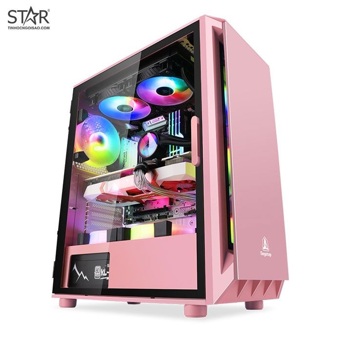 Thùng máy Case Segotep GANK5 Pink (No Fan)