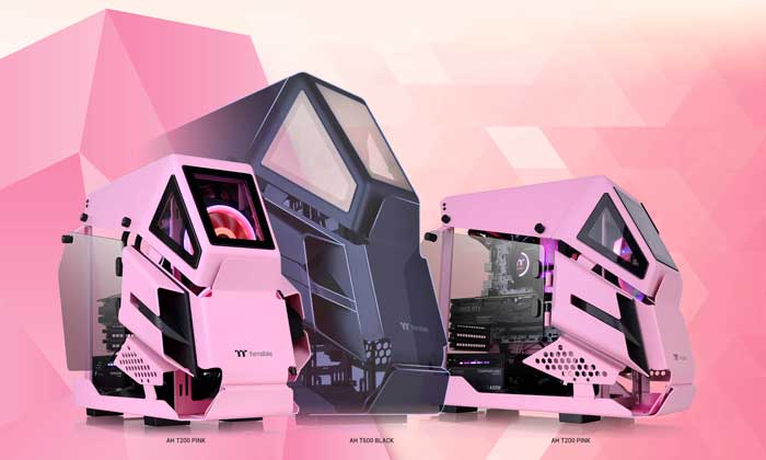 Thùng máy Case Thermaltake AH T200 Pink Micro Chassis (Hồng) (CA-1R4-00SAWN-00)