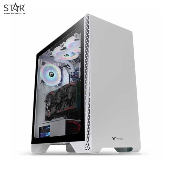 Thùng máy Thermaltake S300 TG Snow Edition Mid-Tower Chassis (Trắng) (CA-1P5-00M6WN-00)