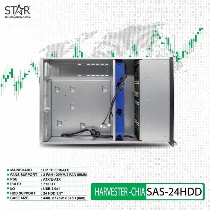 Case VSP Havester-CHIA SAS-24HDD (HDD 3.5″ x 24)