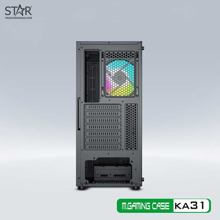 Thùng máy Case VSP Gaming KA31 LED RGB | Đen, Không Fan
