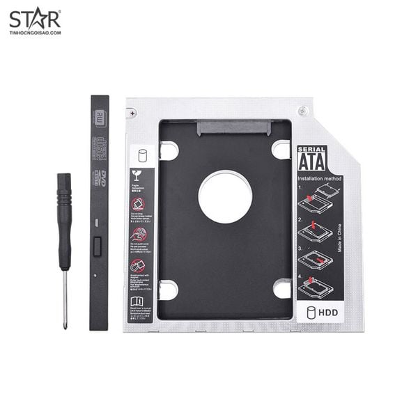  Caddy Bay Mỏng 9.5mm (Lắp thay SSD cho Laptop) 