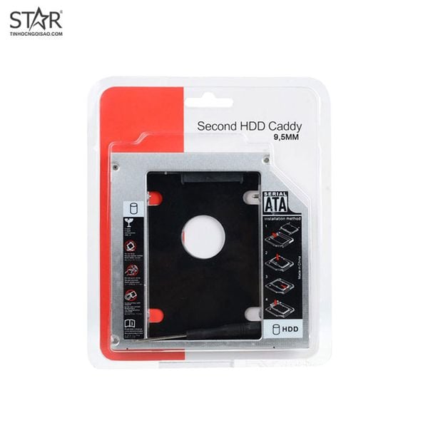  Caddy Bay Mỏng 9.5mm (Lắp thay SSD cho Laptop) 