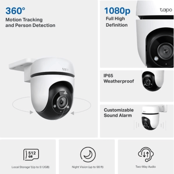  Camera IP Wifi TP-Link Tapo TC40 Wifi | 2MP, Full-Color, Night, Pan & Tilt 