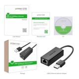  Cáp chuyển USB to LAN Ugreen (20255/20254) | Hỗ trợ 10/100/1000 Mbps 