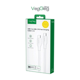  Cáp sạc nhanh Veggieg V-M001C 60W | USB C sang C, 1.2m 