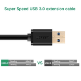  Cáp USB 3.0 Ugreen 10368 nối dài 1m (US129) 