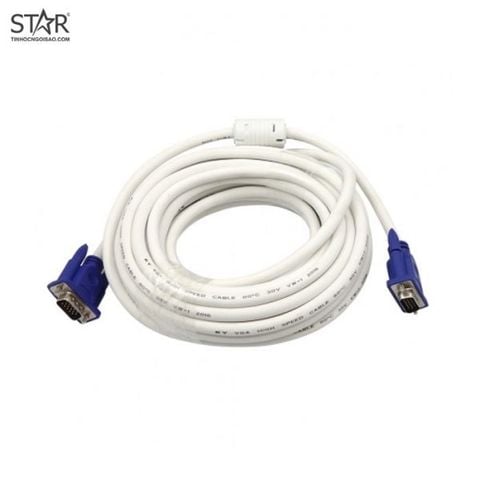 Cáp vga trắng 1.5m – 2 đầu xanh loại tốt