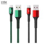  Cáp Sạc Nhanh Type-C USB 5.0A Lanex LTC-P15C – Dài 1.2m (Dây dù, Tự ngắt, Đèn Led) 