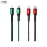  Cáp Sạc Nhanh Type-C to Lightning Lanex P15CL – Dài 1.2m (Dây dù, Tự ngắt, Đèn Led) 