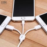  Cáp Sạc Pisen 3 in 1 AP07-1200 ( Type-C/ Lightning/ MicroUSB ) 1.2m 