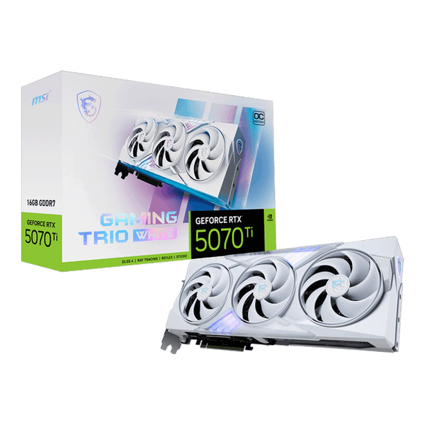  Card màn hình NVIDIA GeForce RTX 5070 Ti MSI GAMING TRIO WHITE OC | 16GB GDDR7, 8960 CUDA, 750W 