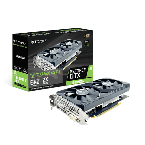 Card màn hình NVIDIA GeForce GTX 1660 Super T-Wolf | 6GB GDDR6, 1408 CUDA, 450W