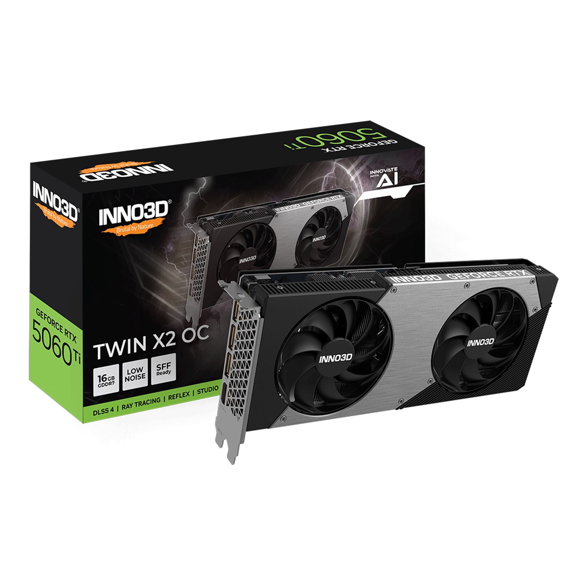 Card màn hình INNO3D GeForce RTX™ 5060 Ti 16GB TWIN X2 OC