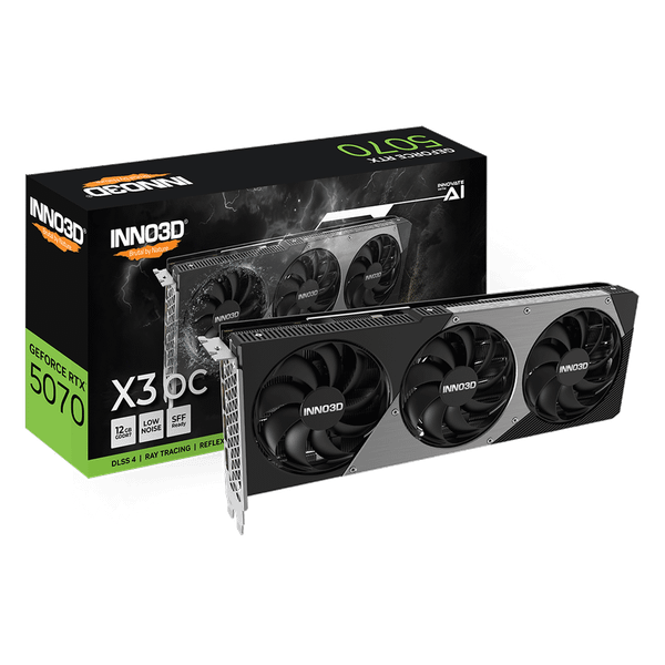  Card màn hình NVIDIA GeForce RTX 5070 INNO3D X3 OC | 12GB GDDR7, 6144 CUDA, 650W 
