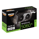  Card màn hình NVIDIA GeForce RTX 5060 Ti INNO3D Twin X2 | 16GB GDDR7, 4608 CUDA, 650W 