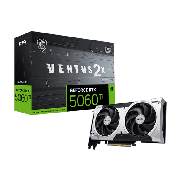  Card màn hình NVIDIA GeForce RTX 5060 Ti MSI VENTUS 2X PLUS OC | 8GB GDDR7, 4608 CUDA, 600W 