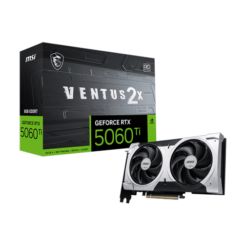 Card màn hình NVIDIA GeForce RTX 5060 Ti MSI VENTUS 2X PLUS OC | 8GB GDDR7, 4608 CUDA, 600W
