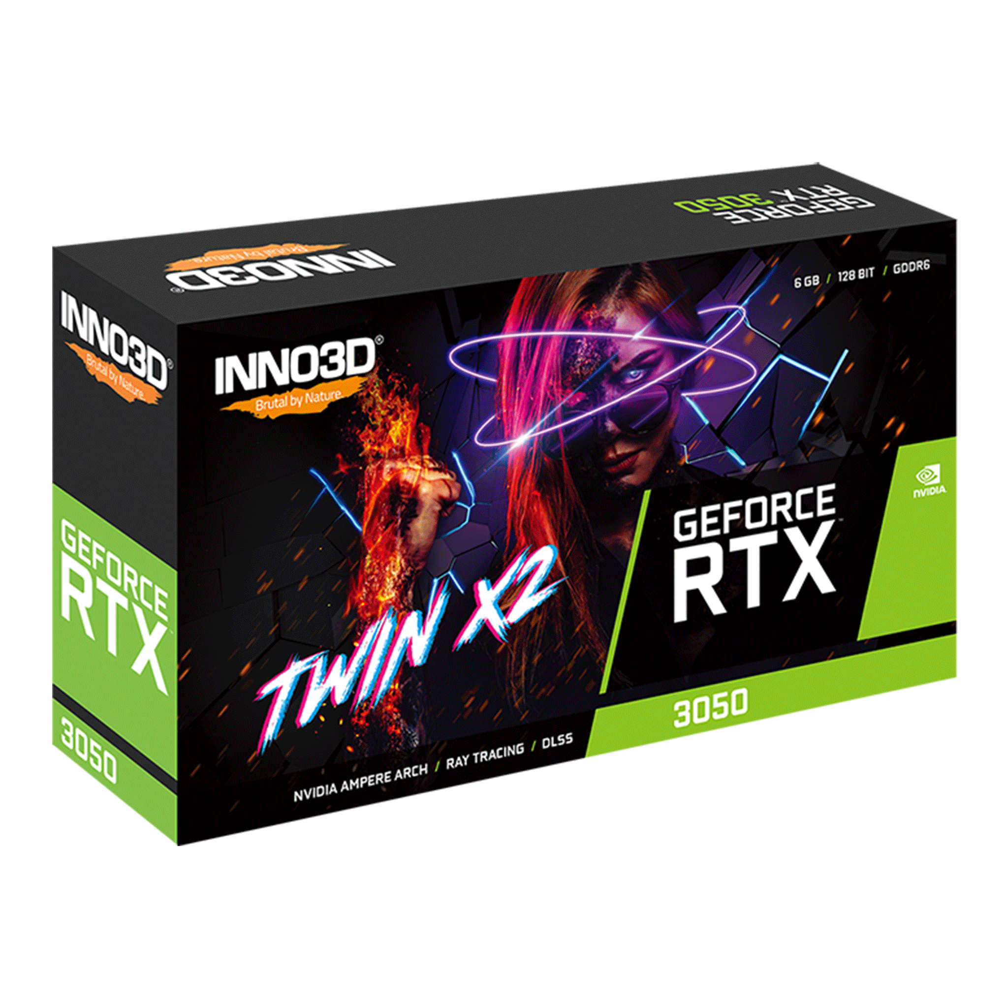 Card màn hình VGA INNO3D GeForce RTX 3050 6GB TWIN X2