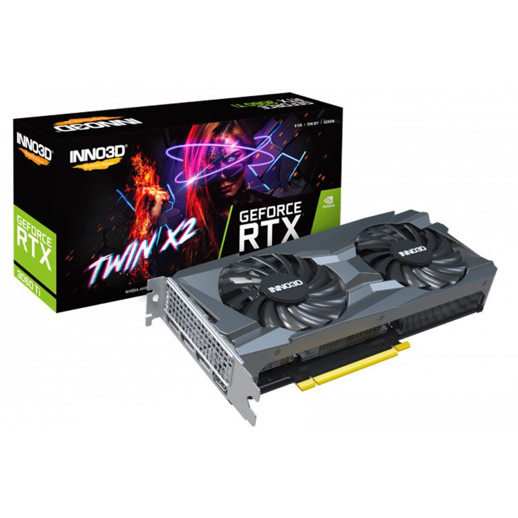 Card màn hình VGA Inno3D GeForce RTX 3060 Ti Twin X2 LHR (N306T2-08D6-119032DH)