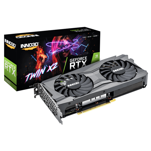  Card màn hình NVIDIA GeForce RTX 3060 Inno3D Twin X2 | 12GB GDDR6, 3584 CUDA, 550W 